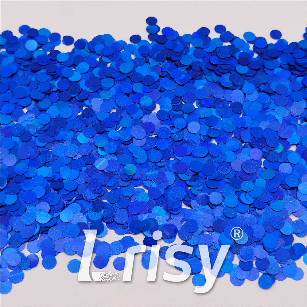6mm Round Shaped Holographic Lake Blue Glitter LB0705
