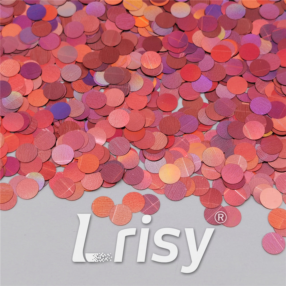 6mm Round Shaped Holographic Hazy Pink Glitter LB0911