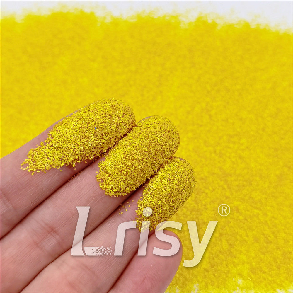 0.4mm Pearl Lemon Yellow Matte Solvent Resistance Glitter FC-GS003