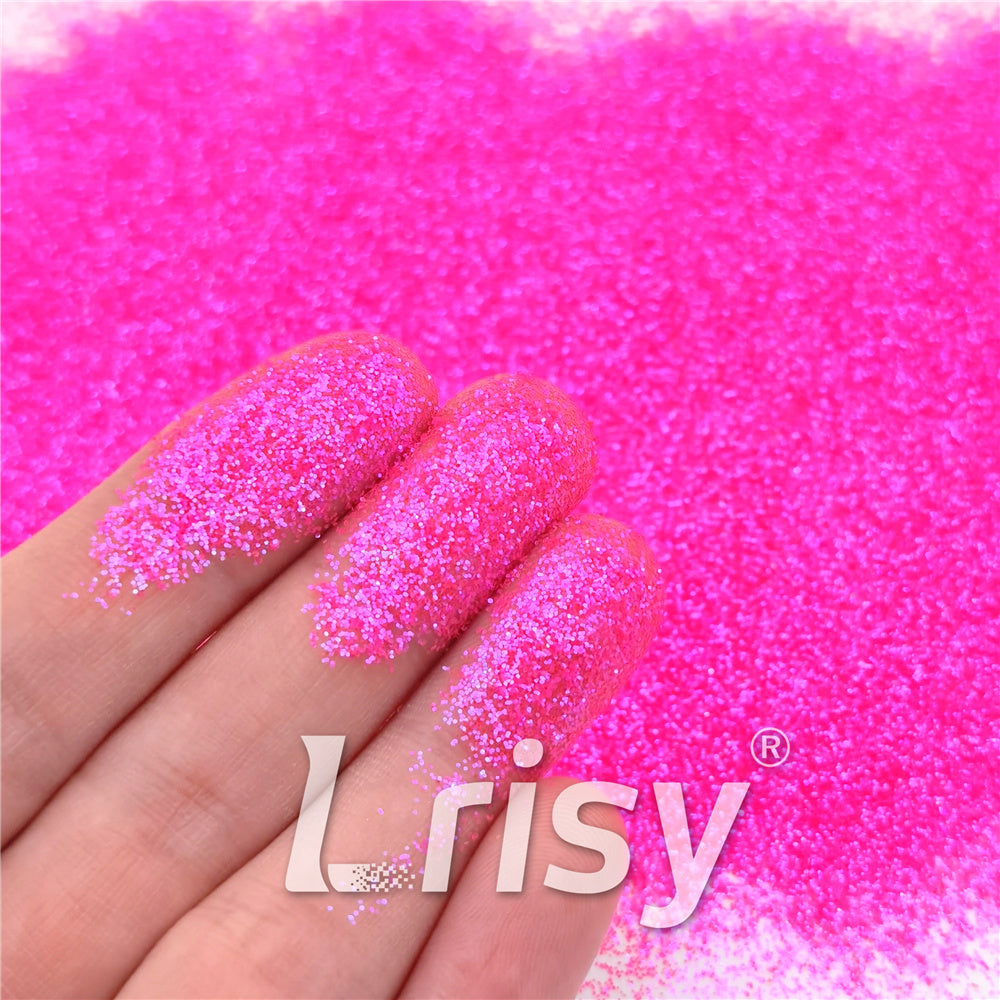 0.3mm Fluorescent Magenta High Brightness Iridescent Glitter FC349