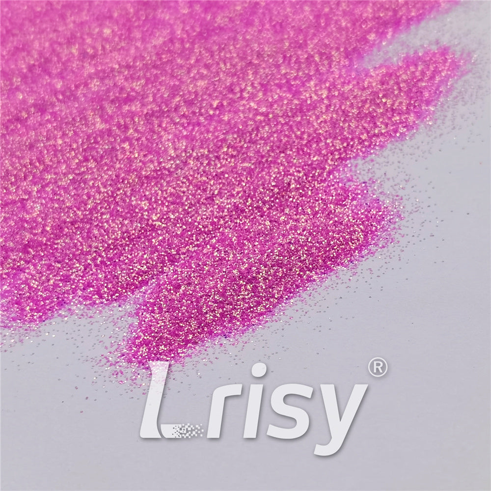 0.3mm Fluorescent Rose Pink High Brightness Iridescent Glitter FC339A