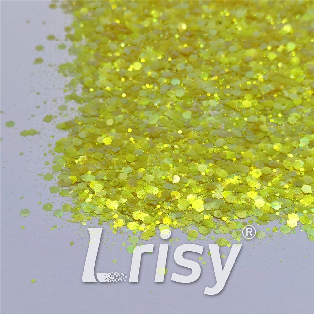 General Mixed High Brightness Iridescent Lemon Yellow Glitter FC332