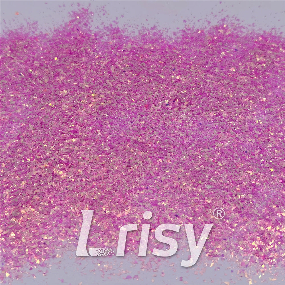 Fluorescent Rose Pink High Brightness Iridescent Cellophane Glitter Shards (Flakes) FC339A 2x2