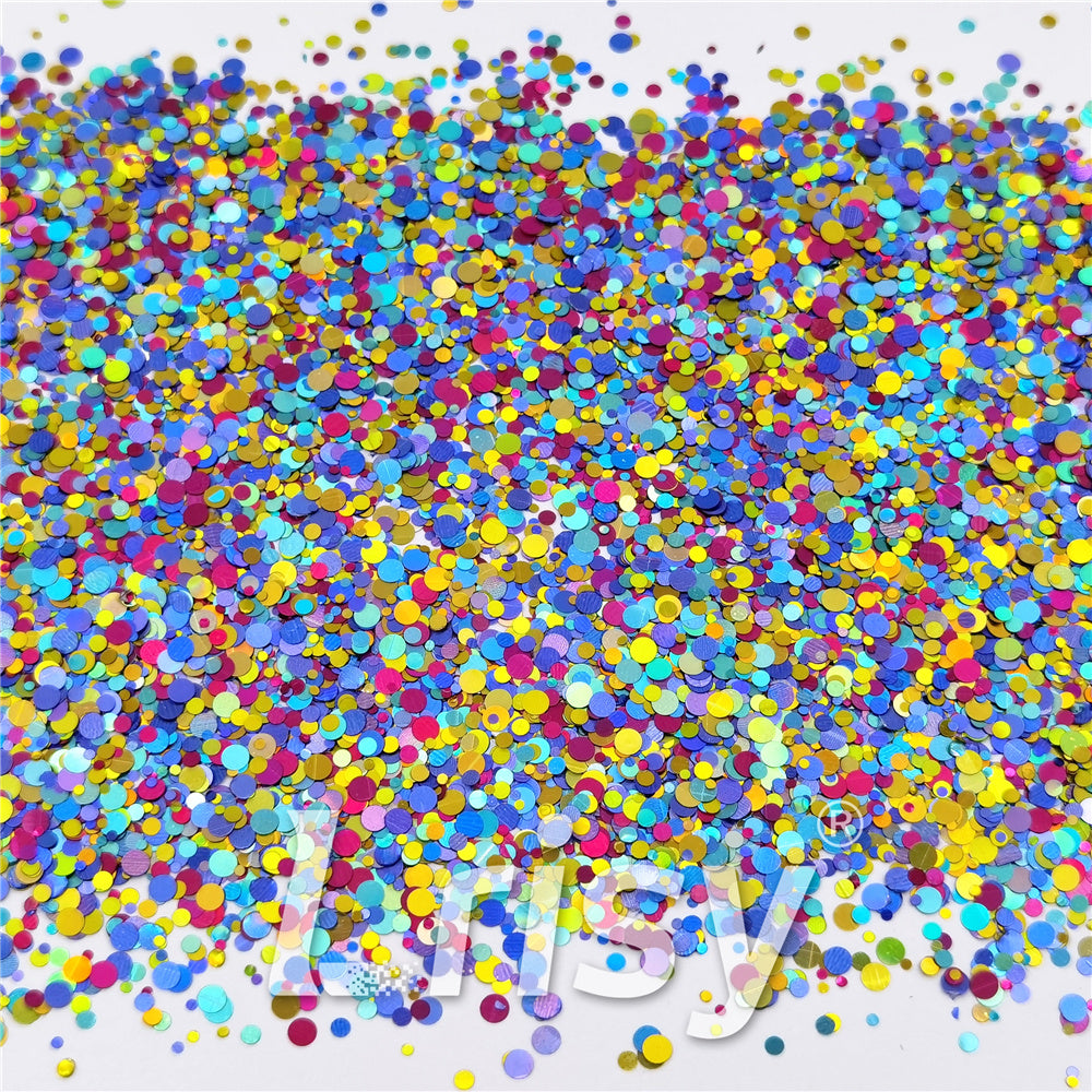 1/2/3MM Round Shaped Custom Mixed Glitter MIXR-09