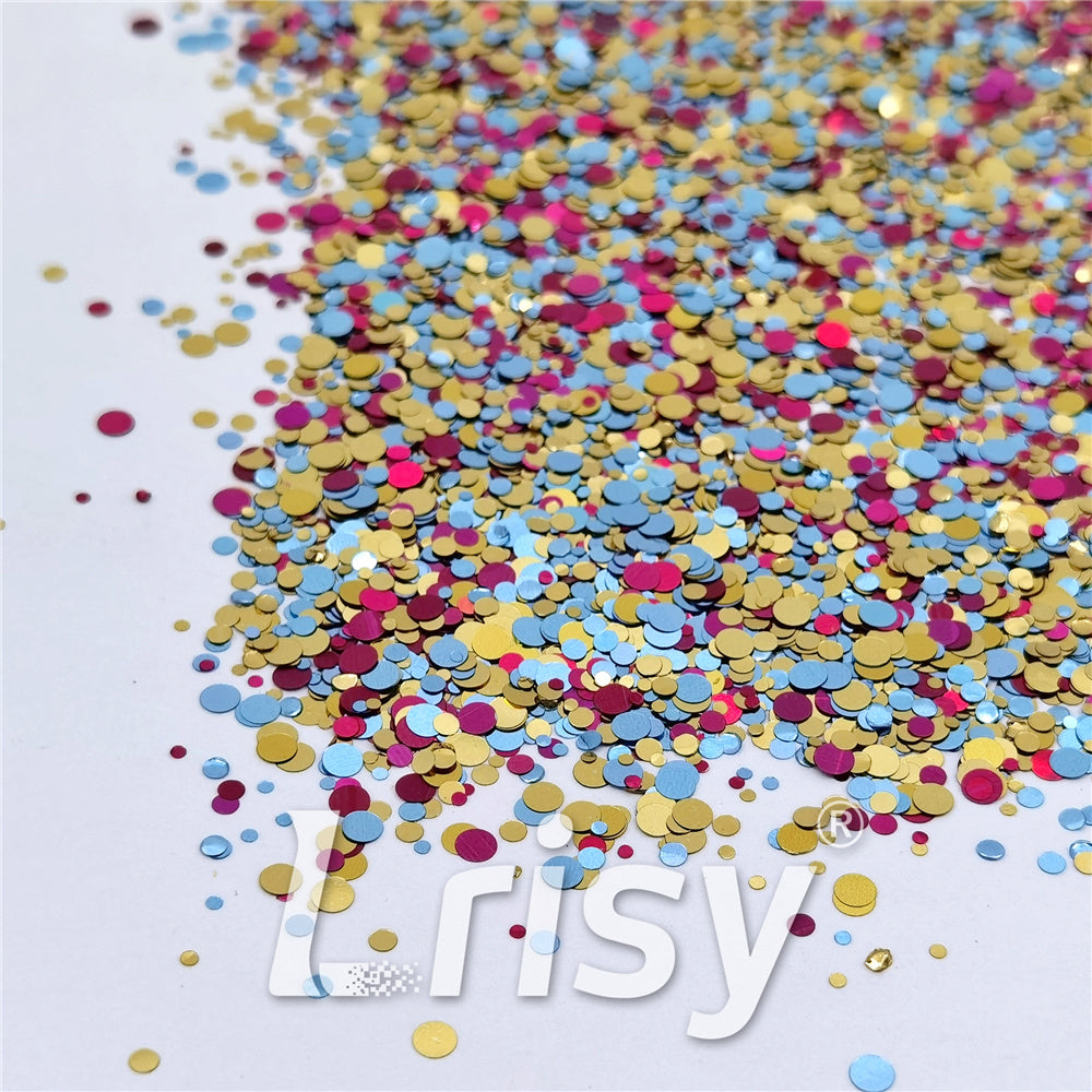 1/2/3MM Round Shaped Custom Mixed Glitter MIXR-10