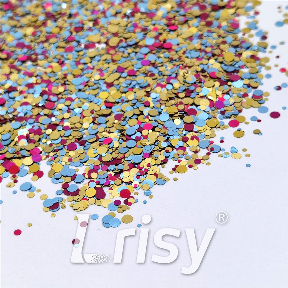 1/2/3MM Round Shaped Custom Mixed Glitter MIXR-10