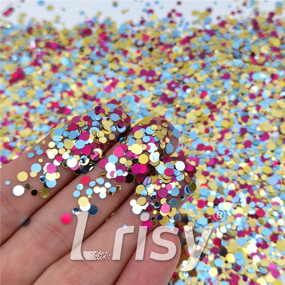 1/2/3MM Round Shaped Custom Mixed Glitter MIXR-10