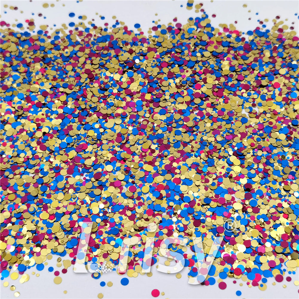 1/2/3MM Round Shaped Custom Mixed Glitter MIXR-11