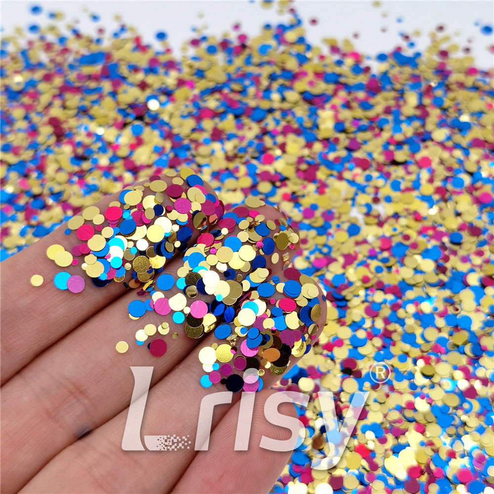 1/2/3MM Round Shaped Custom Mixed Glitter MIXR-11