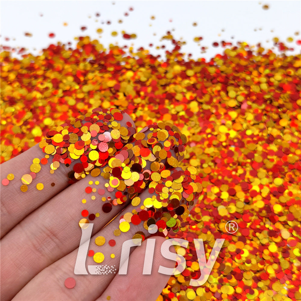 1/2/3MM Round Shaped Custom Mixed Glitter MIXR-12