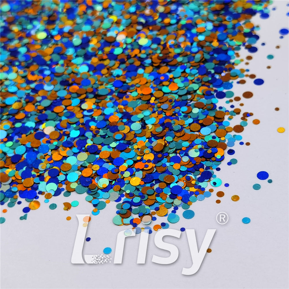 1/2/3MM Round Shaped Custom Mixed Glitter MIXR-03