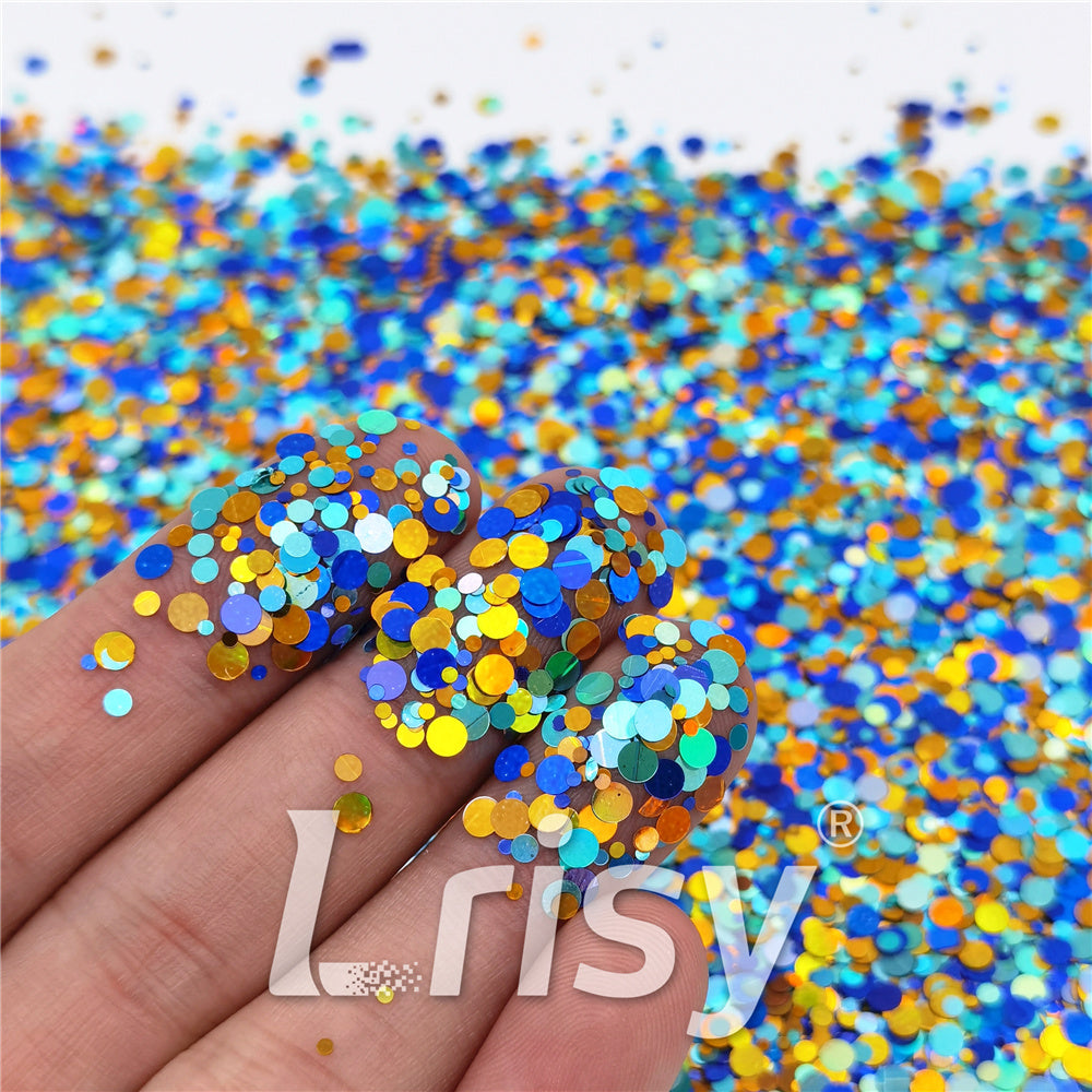 1/2/3MM Round Shaped Custom Mixed Glitter MIXR-03