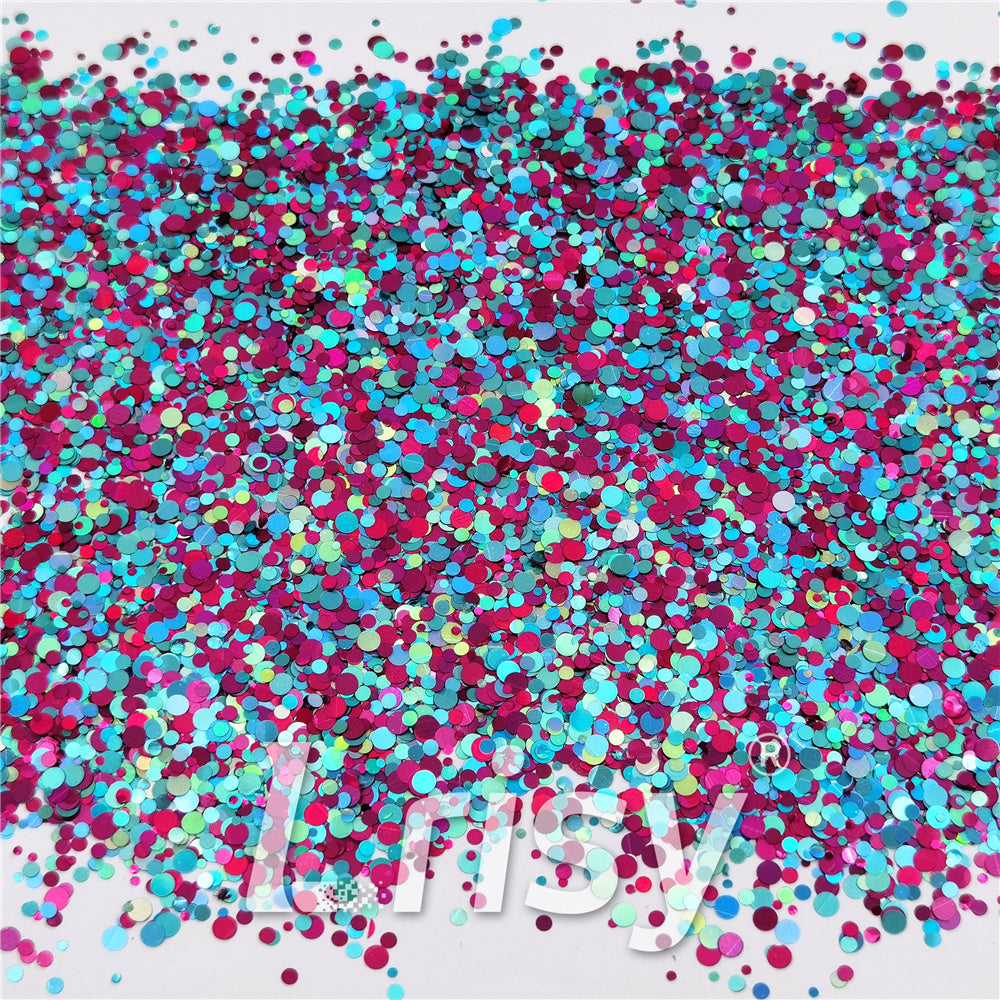 1/2/3MM Round Shaped Custom Mixed Glitter MIXR-04