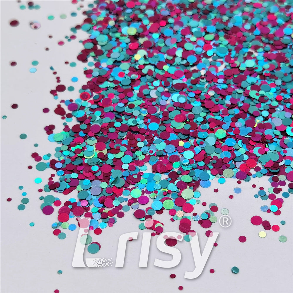 1/2/3MM Round Shaped Custom Mixed Glitter MIXR-04