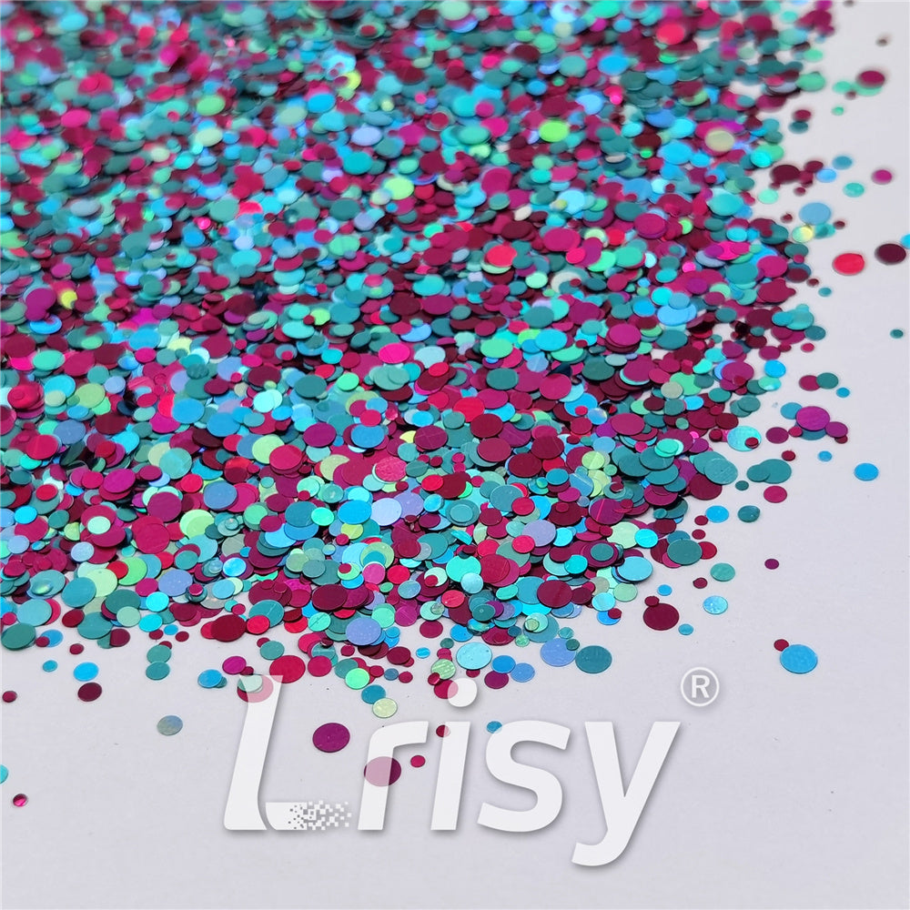 1/2/3MM Round Shaped Custom Mixed Glitter MIXR-04