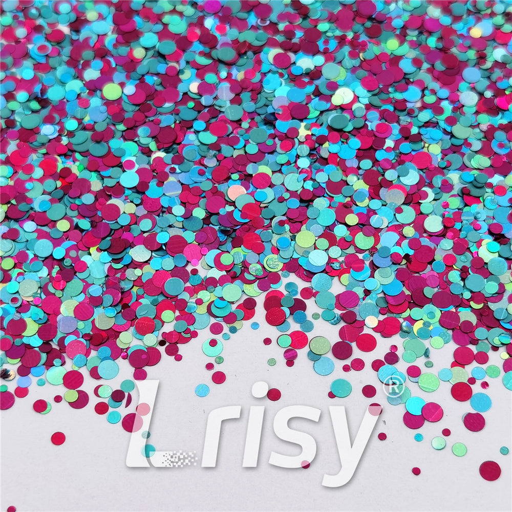 1/2/3MM Round Shaped Custom Mixed Glitter MIXR-04