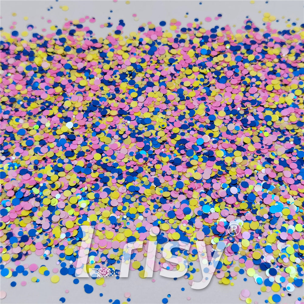 1/2/3MM Round Shaped Custom Mixed Glitter MIXR-06
