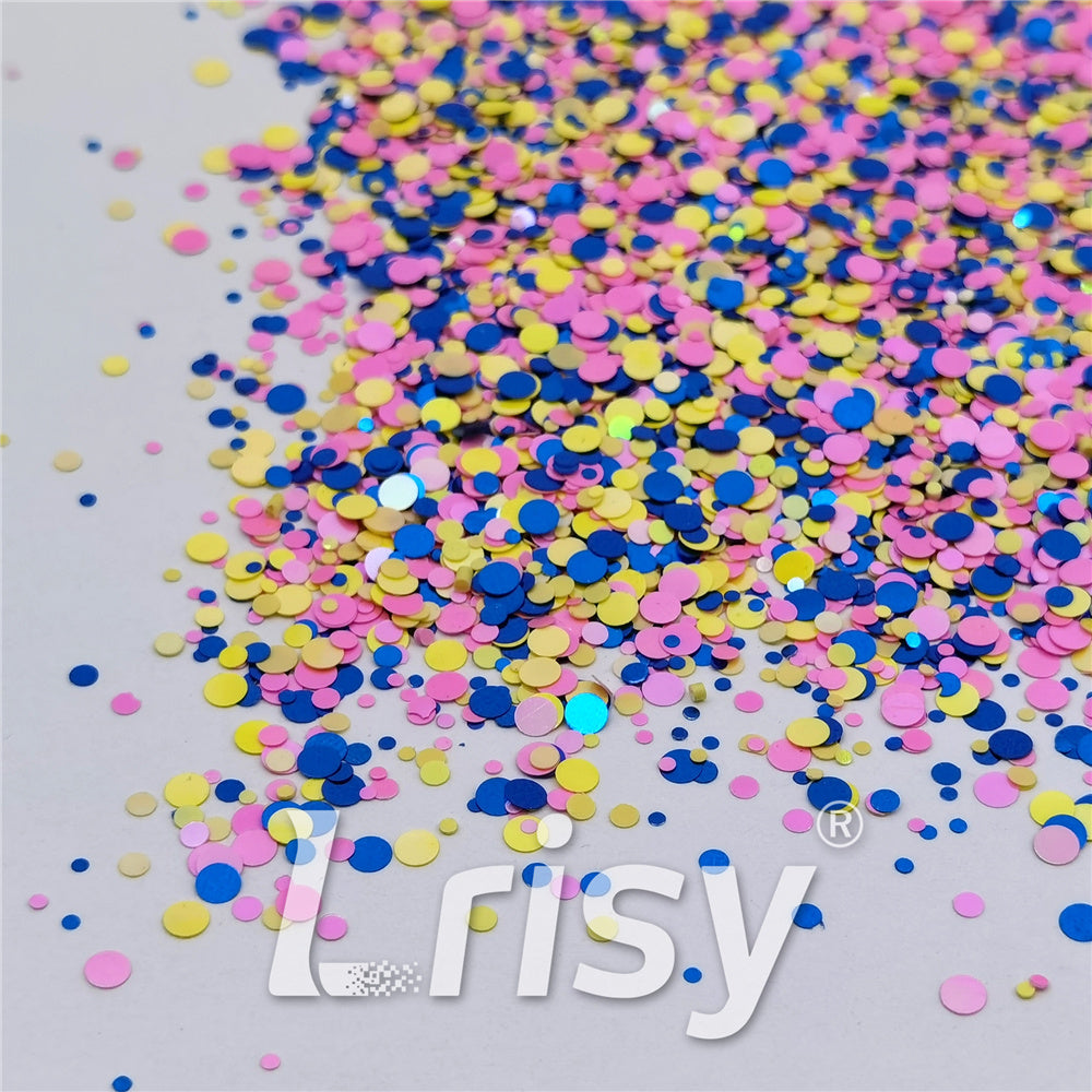 1/2/3MM Round Shaped Custom Mixed Glitter MIXR-06
