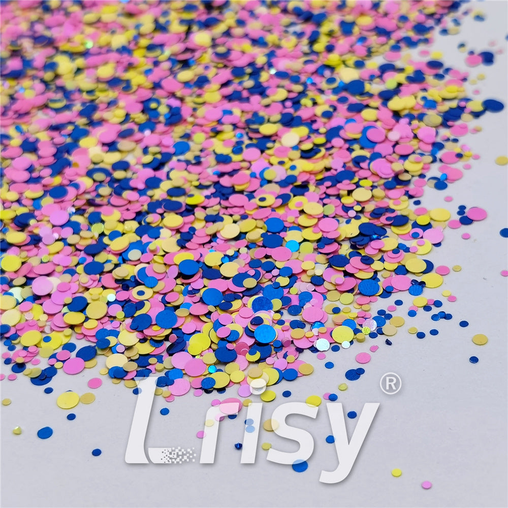 1/2/3MM Round Shaped Custom Mixed Glitter MIXR-06