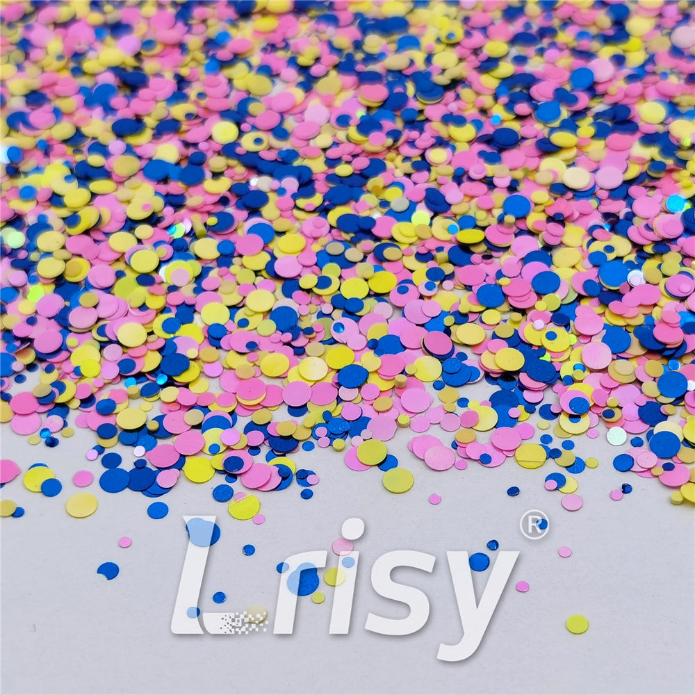 1/2/3MM Round Shaped Custom Mixed Glitter MIXR-06