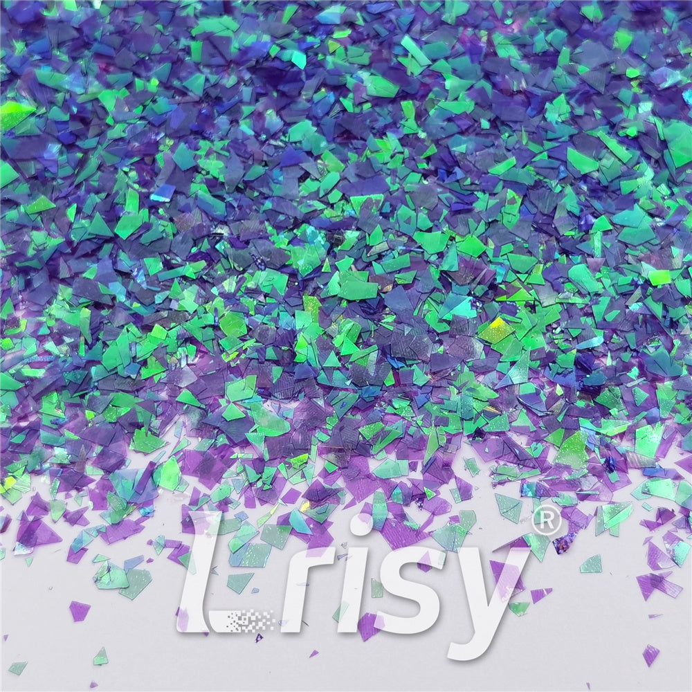 Iridescent Cellophane Glitter Flakes Shard C006 4X4