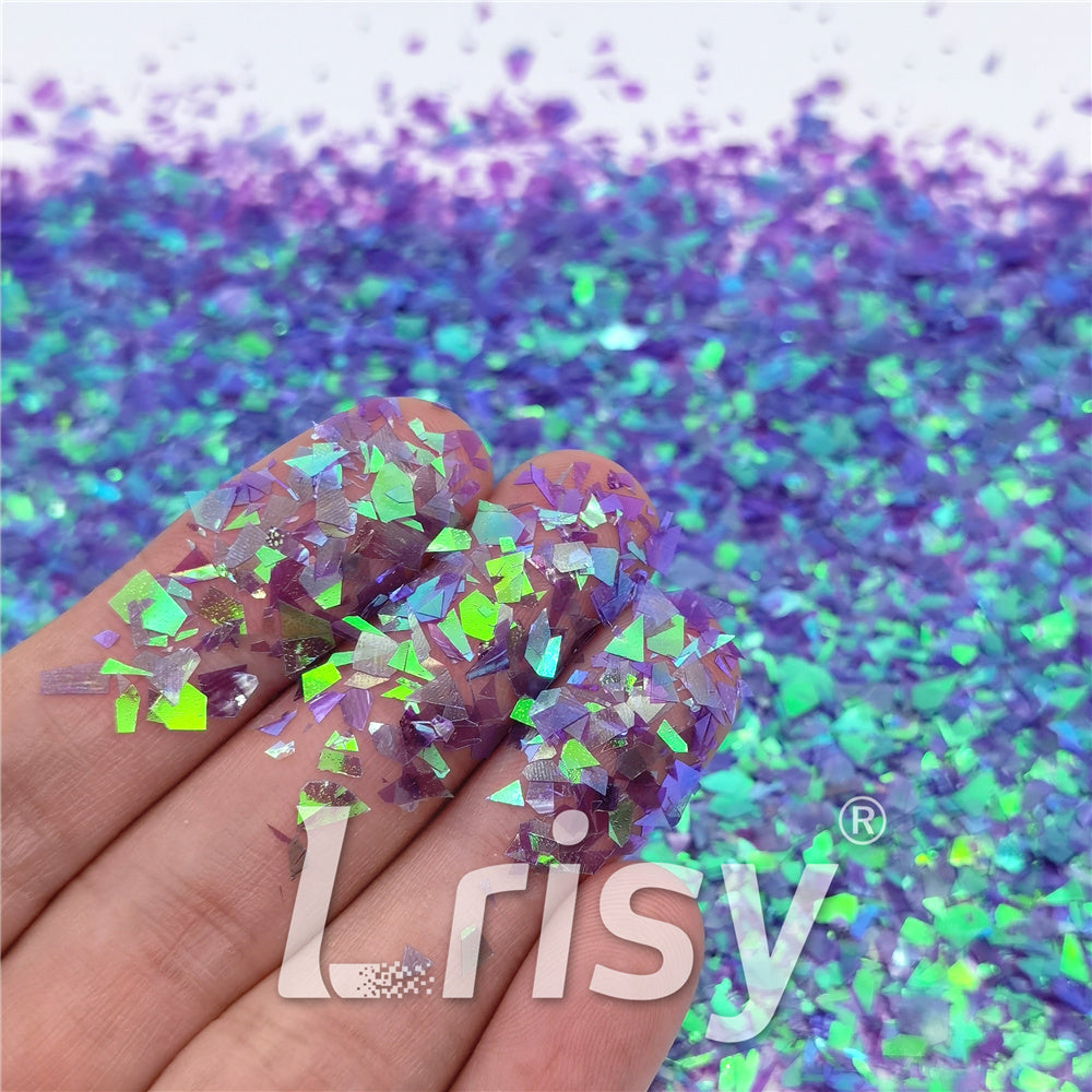 Iridescent Cellophane Glitter Flakes Shard C006 4X4