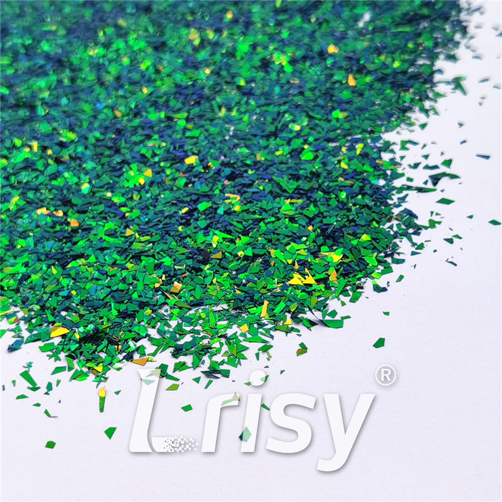 Iridescent Phantom Golden Green Color Shift Glitter Flakes C-BSL7111 2X2