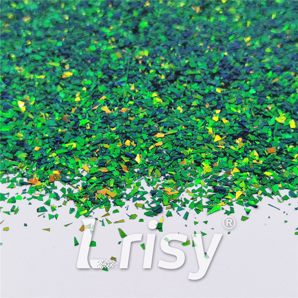 Iridescent Phantom Golden Green Color Shift Glitter Flakes C-BSL7111 2X2