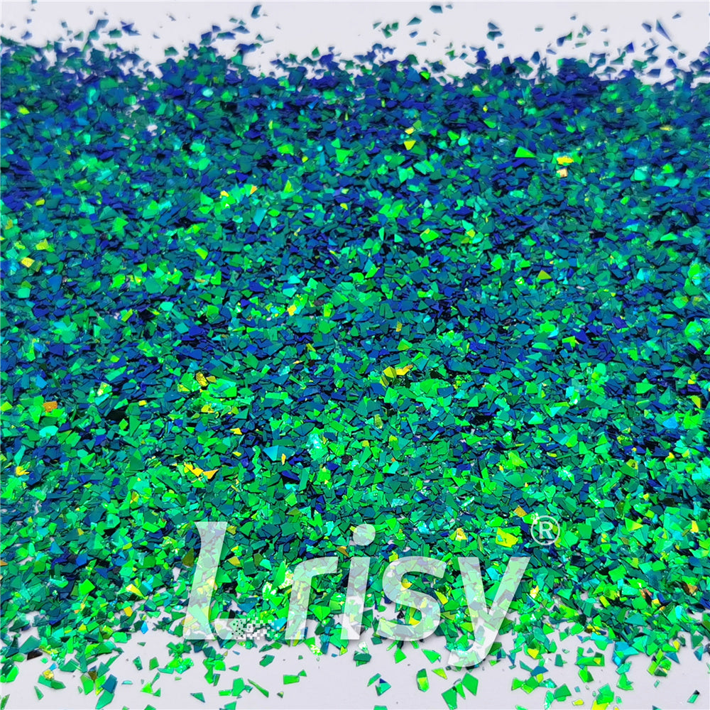 Iridescent Phantom Green Color Shift Glitter Flakes C-BSL7888 2X2