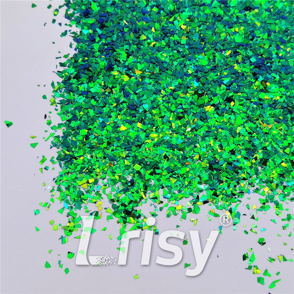 Iridescent Phantom Green Color Shift Glitter Flakes C-BSL7888 2X2
