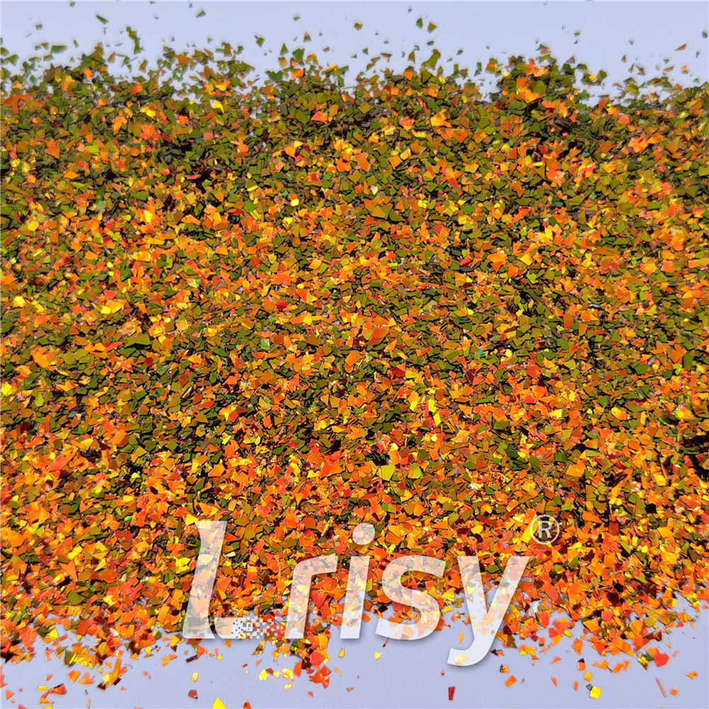 Iridescent Phantom Color Shift Golden Glitter Flakes C-BSL7122 2X2