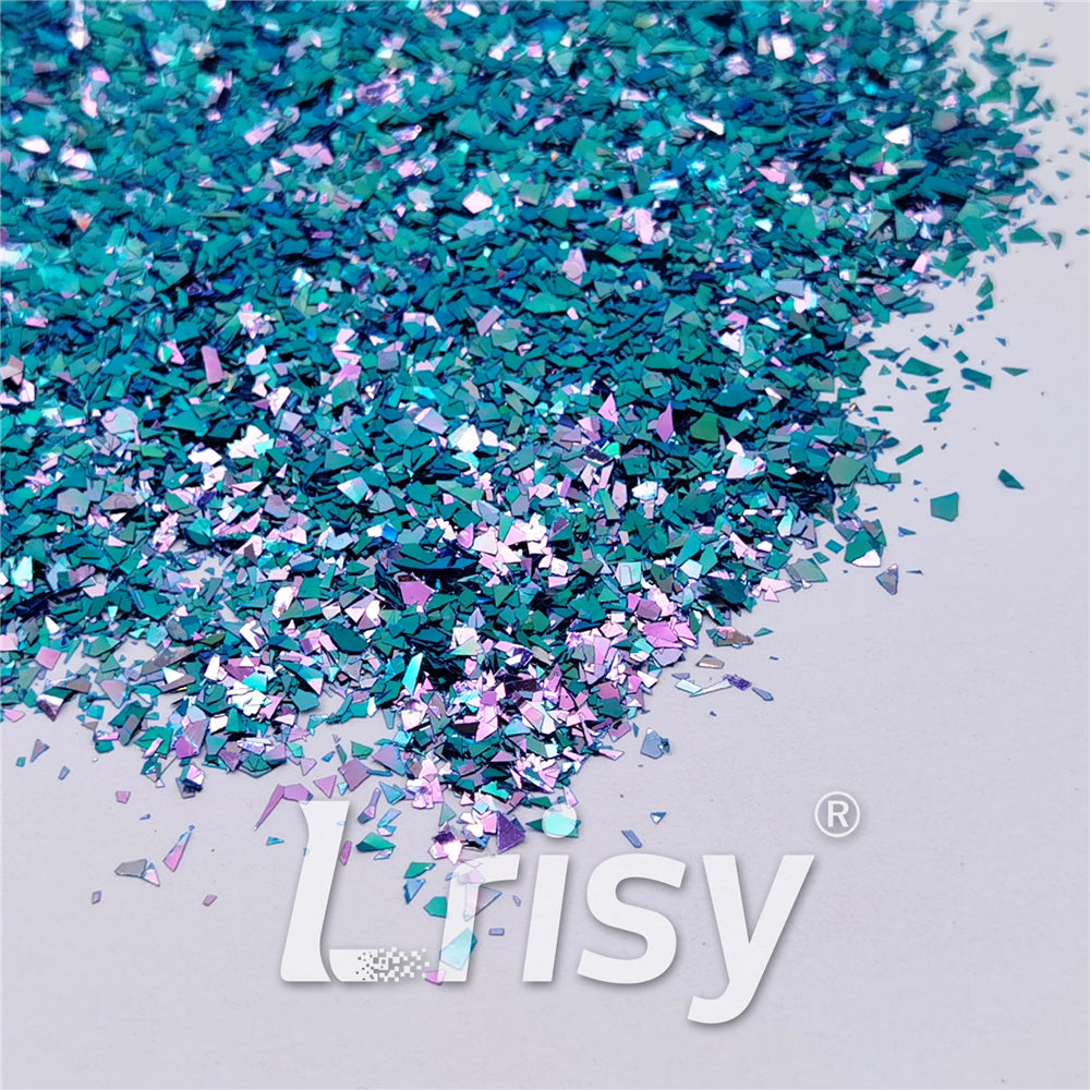 Iridescent Phantom Blue Color Shift Glitter Flakes C-BSL7140 2X2