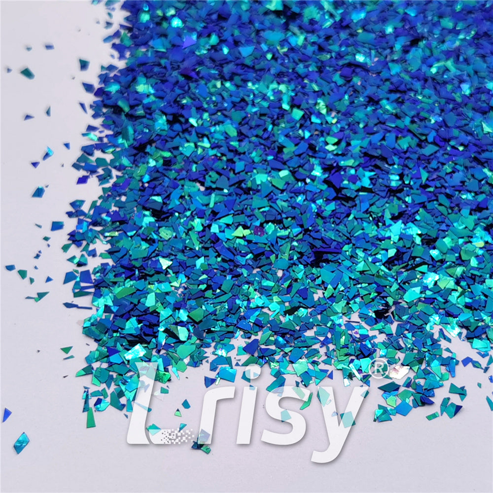 Iridescent Phantom Lake Blue Color Shift Glitter Flakes C-BSL7850 2X2