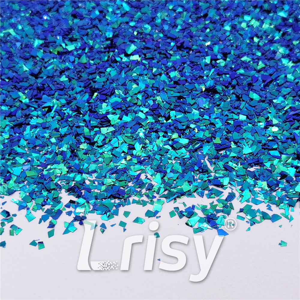 Iridescent Phantom Lake Blue Color Shift Glitter Flakes C-BSL7850 2X2