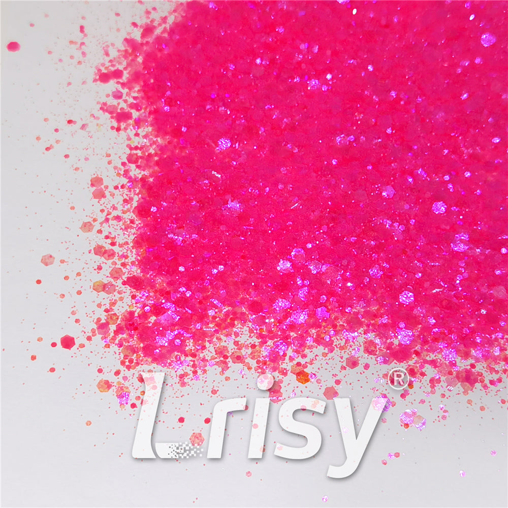 General Mixed Fluorescent High Brightness Iridescent Magenta Glitter FC349