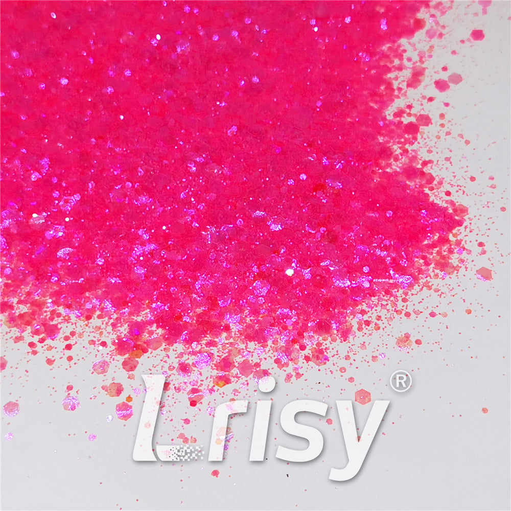 General Mixed Fluorescent High Brightness Iridescent Magenta Glitter FC349
