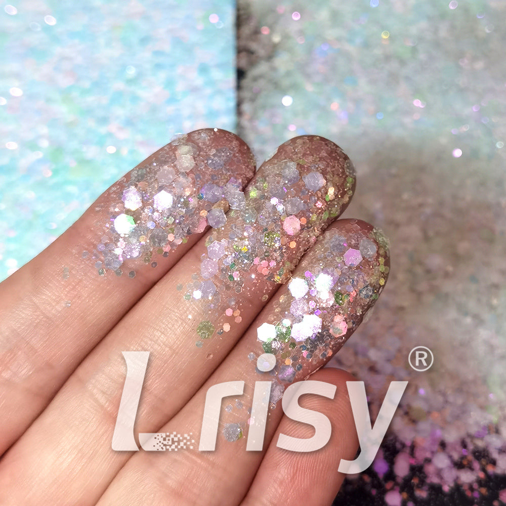 Iridescent Sky Blue General Mixed High Brightness Glitter FC012