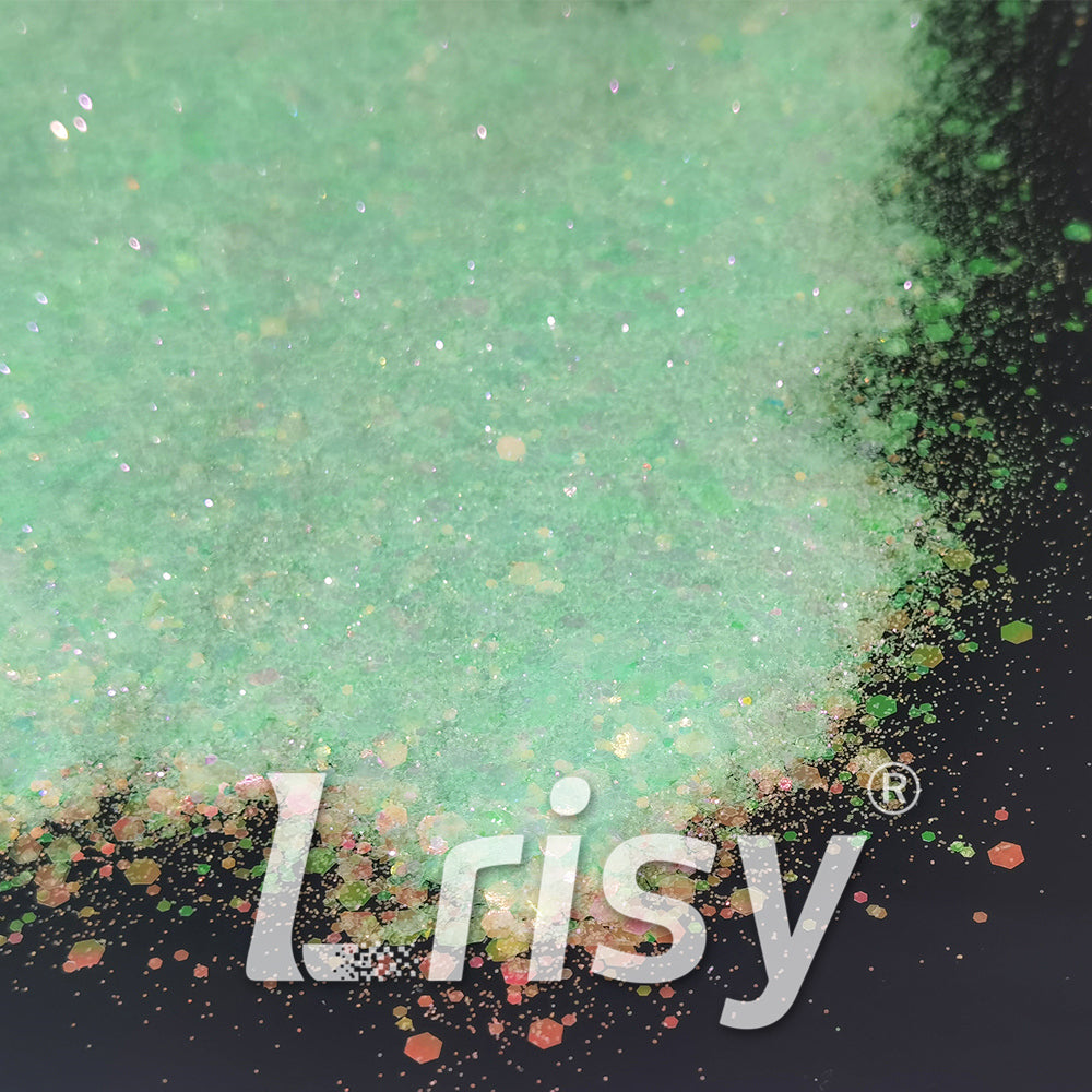 Iridescent Lake Green General Mixed High Brightness Glitter FC011