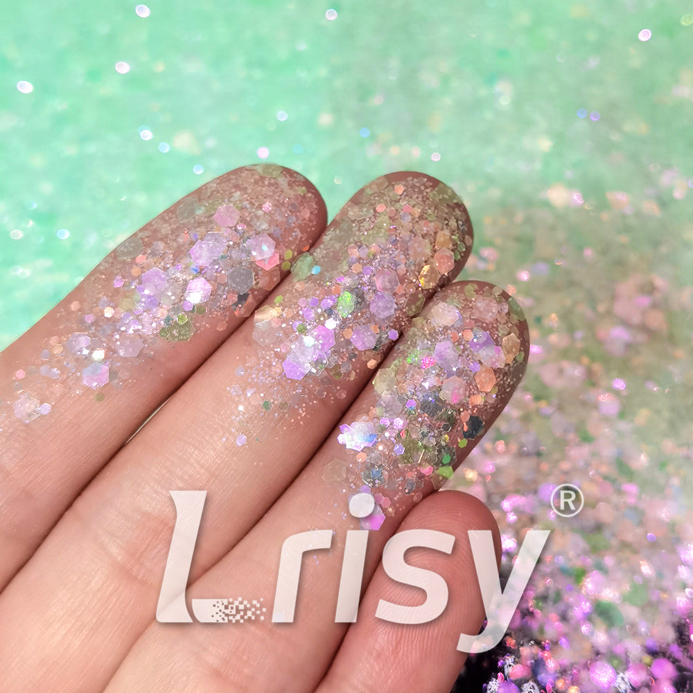 Iridescent Lake Green General Mixed High Brightness Glitter FC011