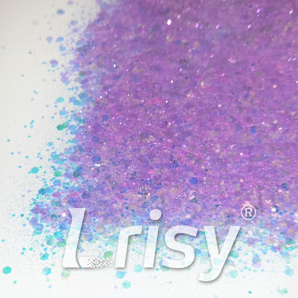 Iridescent Light Purple General Mixed High Brightness Glitter FC004