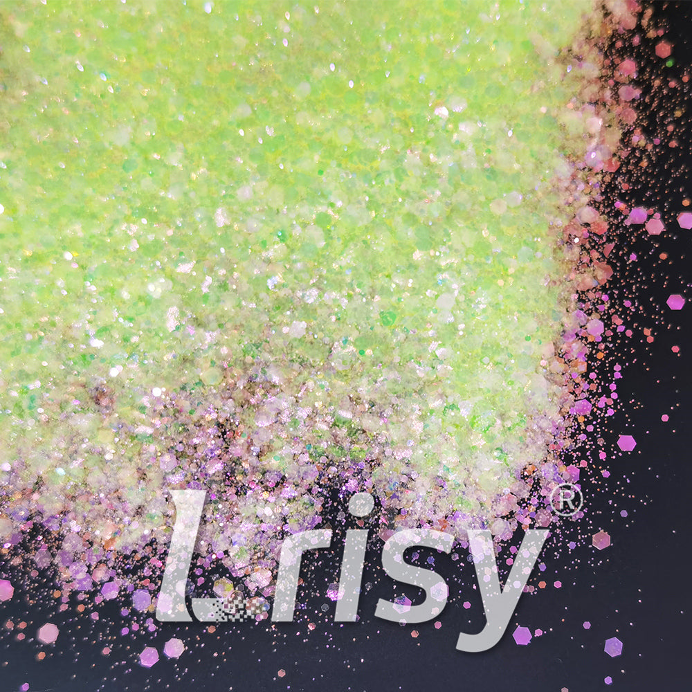 Iridescent Green General Mixed High Brightness Glitter FC008