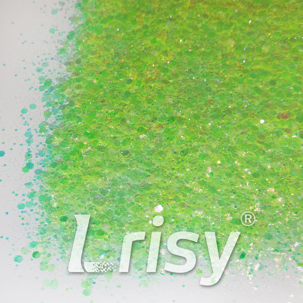 Iridescent Green General Mixed High Brightness Glitter FC008