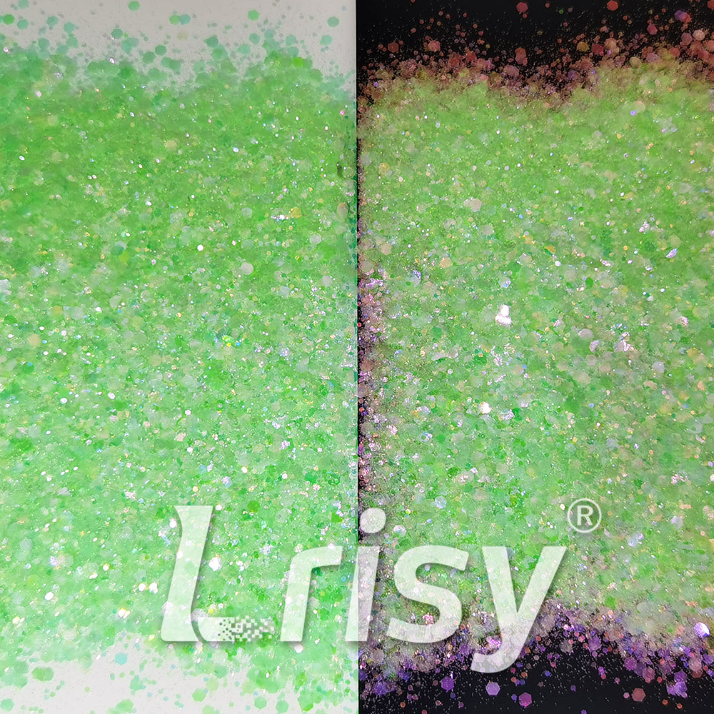 Iridescent Grass Green General Mixed High Brightness Glitter FC003