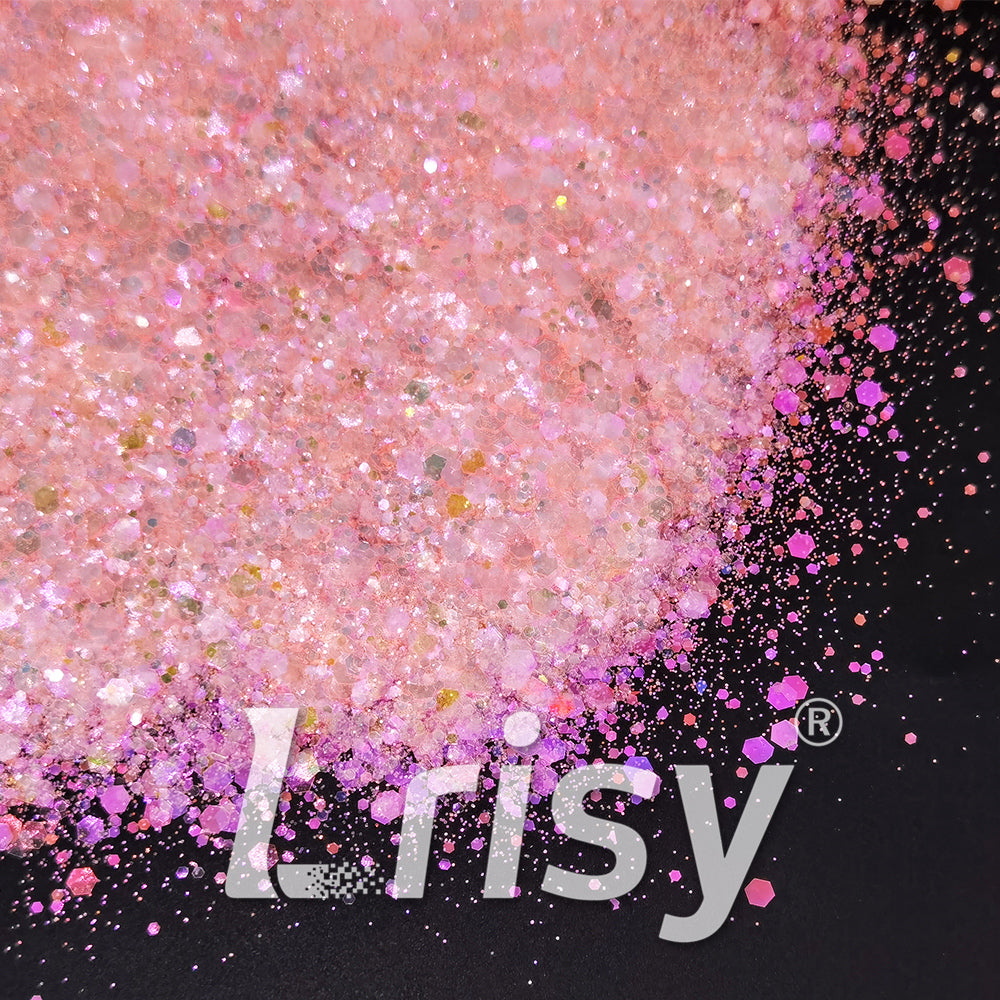Iridescent Light Red General Mixed High Brightness Glitter FC002