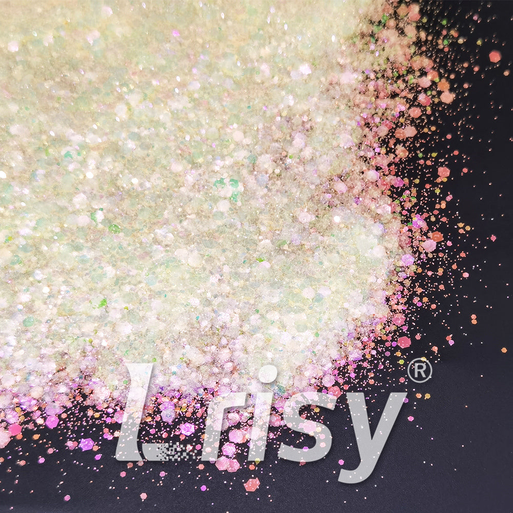 Iridescent Light Yellow General Mixed High Brightness Glitter FC005