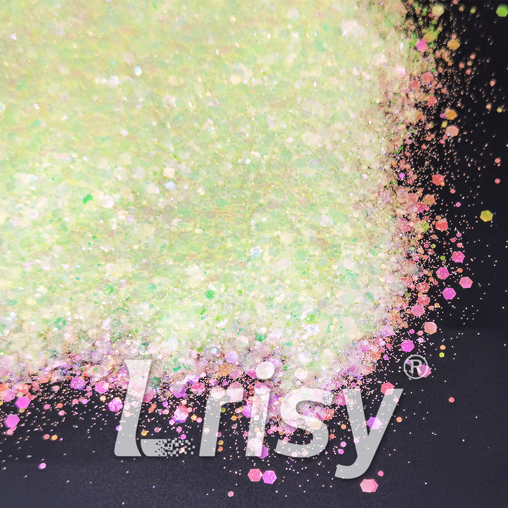 Iridescent Lemon Yellow General Mixed High Brightness Glitter FC010