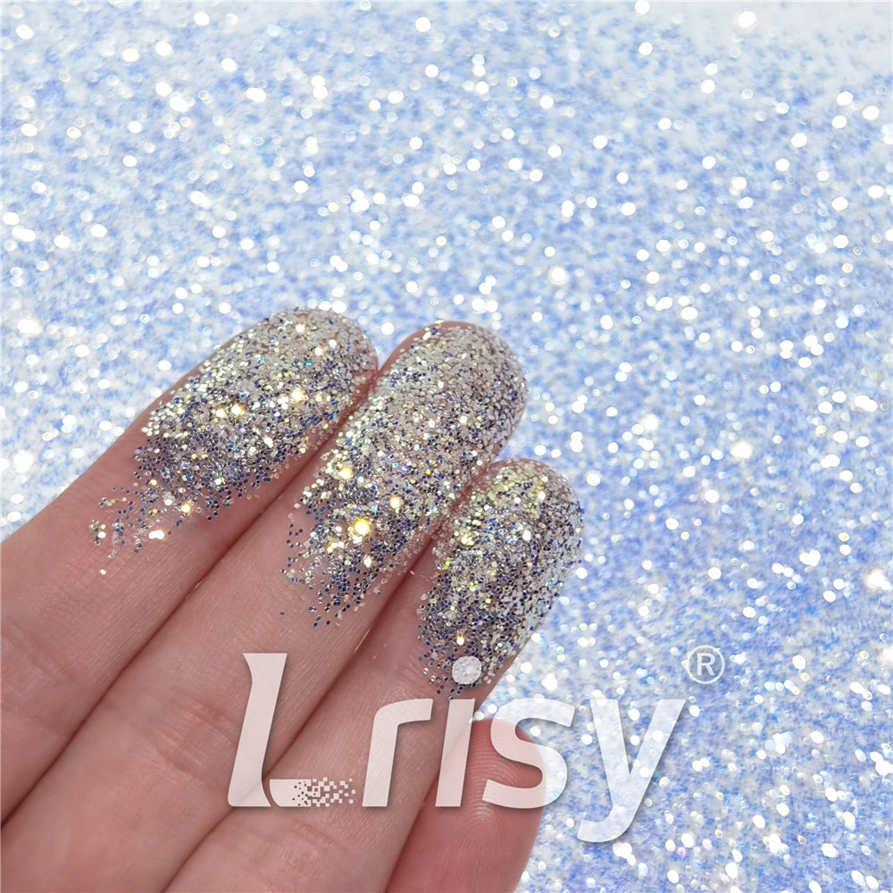 0.4mm Ice Blue and White Brightness Iridescent Glitter FC-NIB