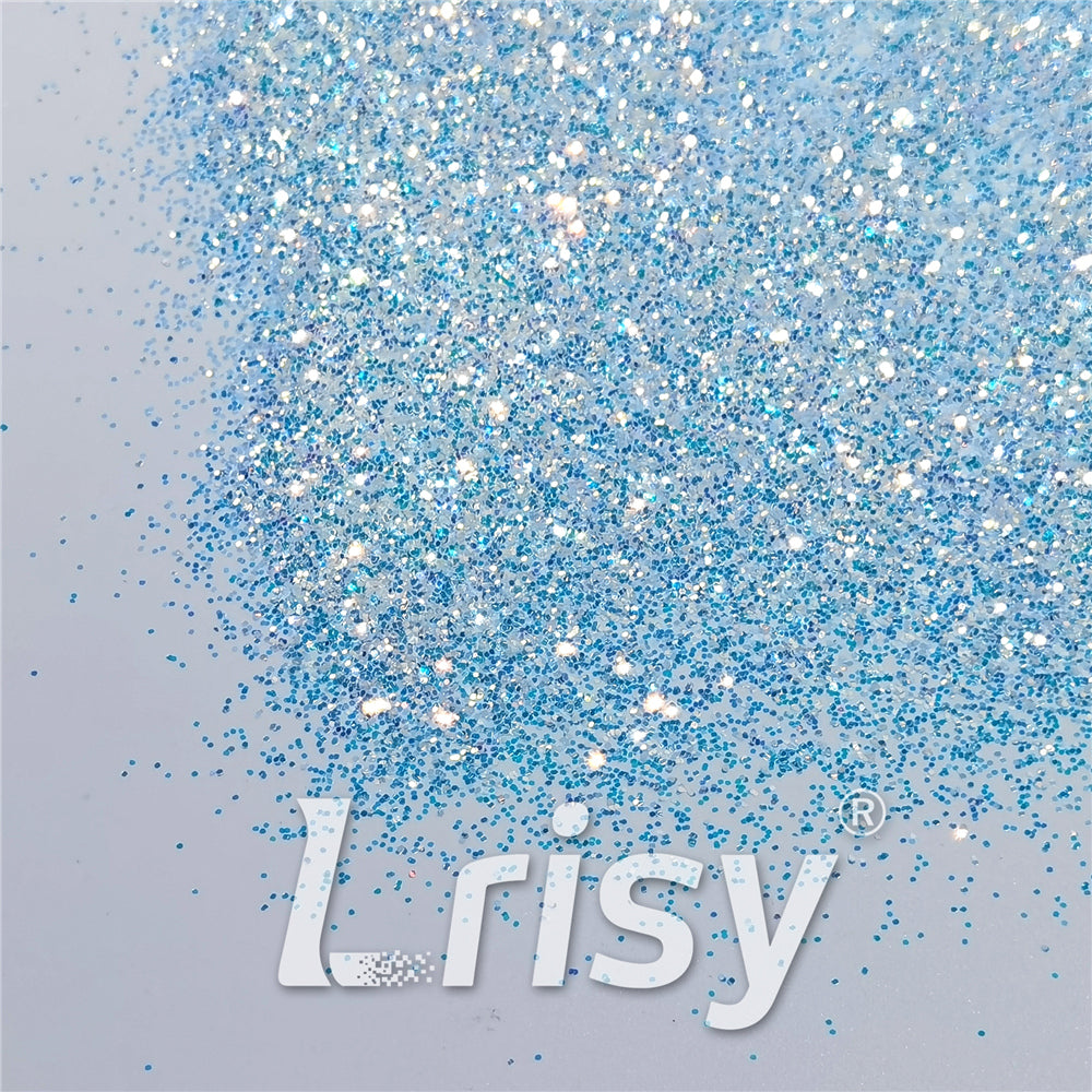 0.4mm Sky Blue and White Brightness Iridescent Glitter FC-F321R