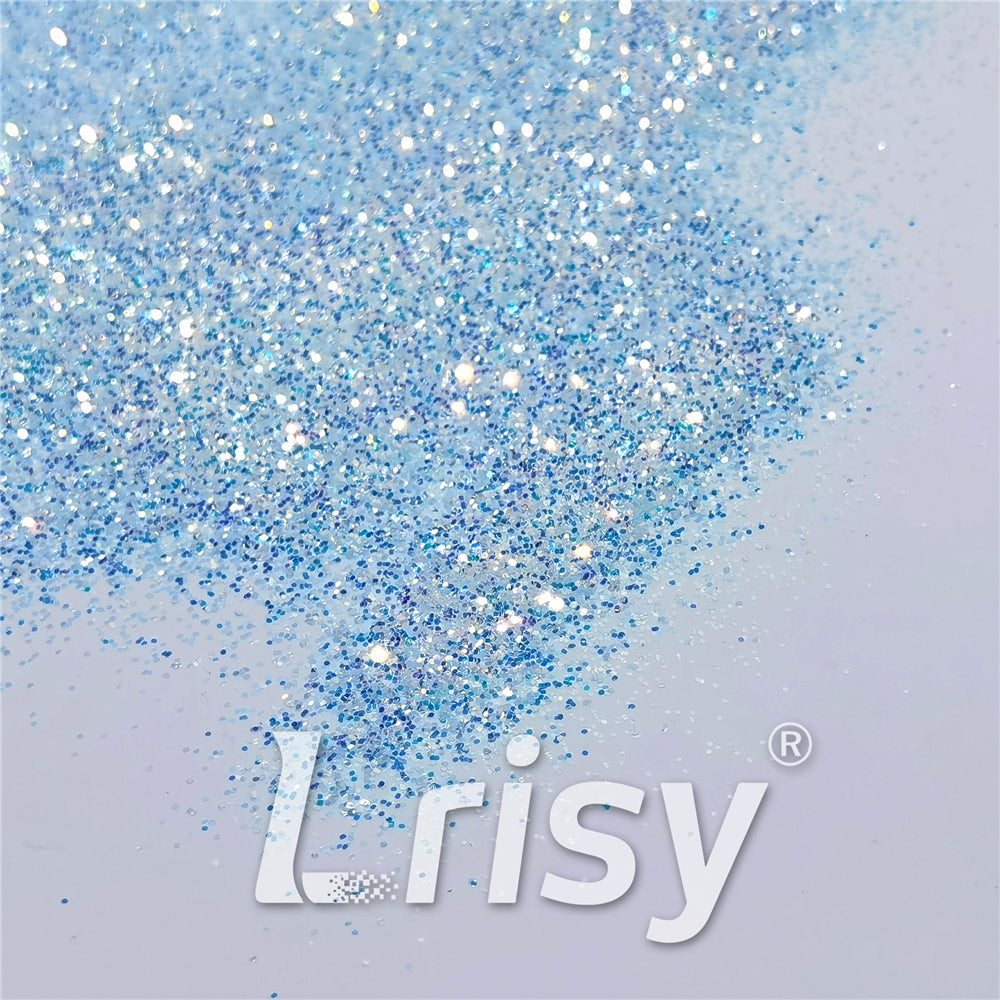 0.4mm Sky Blue and White Brightness Iridescent Glitter FC-F321R