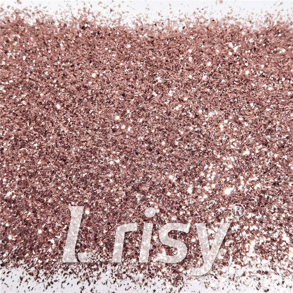 Rose Gold Pure Color Cellophane Glitter Flakes Shards B0230 2x2